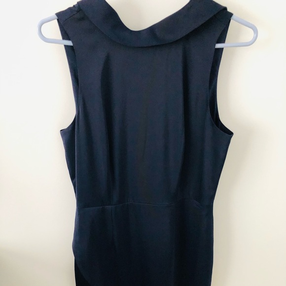 RW&Co Navy Blue Sleeveless Silk Dress - Picture 1 of 2